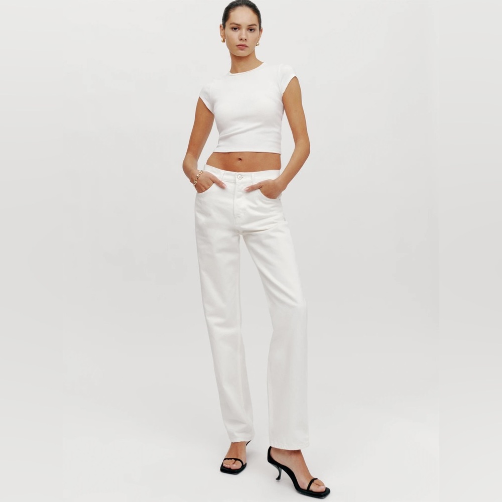 NWT Reformation Casey relaxed straight jeans